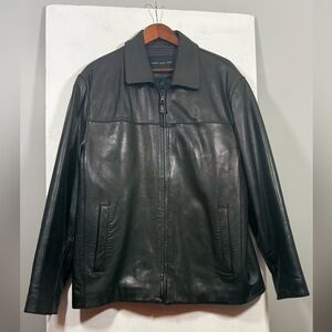 Marc New York Black Leather Men’s Jacket Size Large